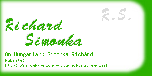 richard simonka business card