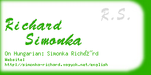 richard simonka business card